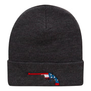 Ruger American Flag Embroidered Long Knitted Beanie