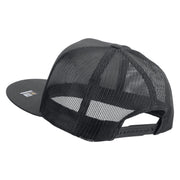 Licensed 82nd Airborne Military Embroidered 5 Panel Mesh Trucker Snapback Cap - Charcoal OSFM