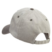 Mississippi Map Logo Embroidered Pigment Dyed Wash Cap - Beige-Brown OSFM