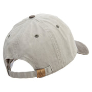 Mississippi Map Logo Embroidered Pigment Dyed Wash Cap - Beige-Brown OSFM