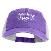 Reading Magic Embroidered Pigment Dyed Twill Trucker Cap - Purple White OSFM