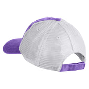 Reading Magic Embroidered Pigment Dyed Twill Trucker Cap - Purple White OSFM