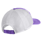 Reading Magic Embroidered Pigment Dyed Twill Trucker Cap - Purple White OSFM