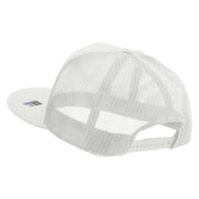 Licensed 82nd Airborne Military Embroidered 5 Panel Mesh Trucker Snapback Cap - White OSFM