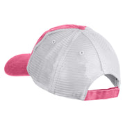 Reading Magic Embroidered Pigment Dyed Twill Trucker Cap - Hot Pink White OSFM