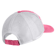 Reading Magic Embroidered Pigment Dyed Twill Trucker Cap - Hot Pink White OSFM