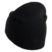 Gyatt Phrase Symbol Embroidered 8 Inch Knitted Short Beanie - Black OSFM