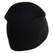 Gyatt Phrase Symbol Embroidered 8 Inch Knitted Short Beanie - Black OSFM
