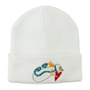 Flying Snowman Heart Embroidered Beanie