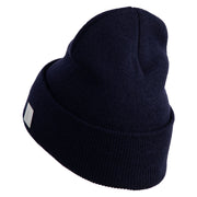 US Navy Veteran Military Embroidered 12 inch Cuffed Knit Long Beanie - Navy OSFM