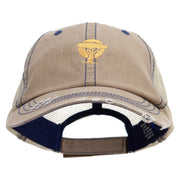 Artistic Afircan Logo Embroidered Low Profile Special Cotton Mesh Cap - Khaki OSFM