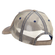 Artistic Afircan Logo Embroidered Low Profile Special Cotton Mesh Cap - Khaki OSFM