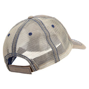 Artistic Afircan Logo Embroidered Low Profile Special Cotton Mesh Cap - Khaki OSFM