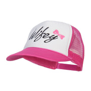 Wifey Ribboned Embroidered Foam Mesh Cap