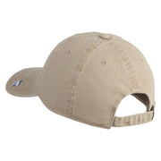 5 AF Fifth Air Force Veteran Embroidered Washed Solid Pigment Dyed Cotton Twill Brass Buckle Cap - Khaki OSFM