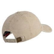 5 AF Fifth Air Force Veteran Embroidered Washed Solid Pigment Dyed Cotton Twill Brass Buckle Cap - Khaki OSFM