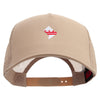 Washington DC Map Logo Embroidered Twill 5 panel Mesh Back Cap - Khaki OSFM