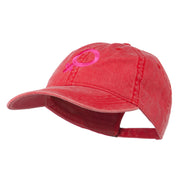 Female Symbol Embroidered Washed Cap