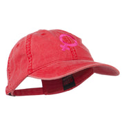 Female Symbol Embroidered Washed Cap