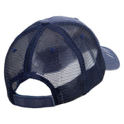 Artistic Afircan Logo Embroidered Low Profile Special Cotton Mesh Cap - Navy OSFM