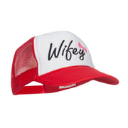 Wifey Ribboned Embroidered Foam Mesh Cap