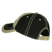 Army Embroidered Cotton Frayed Bill Cap