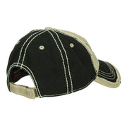 Army Embroidered Cotton Frayed Bill Cap