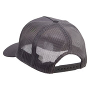 Washington DC Map Logo Embroidered Twill 5 panel Mesh Back Cap - Charcoal OSFM