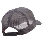 Washington DC Map Logo Embroidered Twill 5 panel Mesh Back Cap - Charcoal OSFM