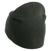 Gyatt Phrase Symbol Embroidered 8 Inch Knitted Short Beanie - Dark Grey OSFM