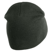 Gyatt Phrase Symbol Embroidered 8 Inch Knitted Short Beanie - Dark Grey OSFM