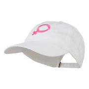 Female Symbol Embroidered Washed Cap