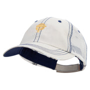 Artistic Afircan Logo Embroidered Low Profile Special Cotton Mesh Cap - Putty OSFM