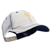 Artistic Afircan Logo Embroidered Low Profile Special Cotton Mesh Cap - Putty OSFM