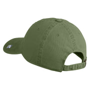 5 AF Fifth Air Force Veteran Embroidered Washed Solid Pigment Dyed Cotton Twill Brass Buckle Cap - Olive OSFM