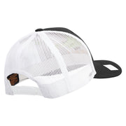 Licensed US Navy Veteran Embroidered Contrast Trucker Cap - Black-White OSFM