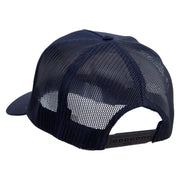 Washington DC Map Logo Embroidered Twill 5 panel Mesh Back Cap - Navy OSFM