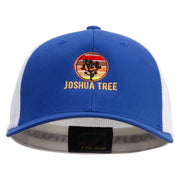 Joshua Tree Embroidered Flexfit Mesh Cotton Twill Trucker 2 Tone Cap - Royal-White OSFM