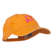 Female Symbol Embroidered Washed Cap