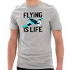 Flying Is Life Graphic Design Unisex Short Sleeve Cotton Jersey T-Shirt