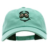 High Smiley Face Embroidered Unstructured Cotton Twill Washed Cap