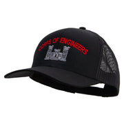 Licensed US Army Corps of Engineers Embroidered Solid Cotton Twill Mesh Prostyle Cap - Black OSFM