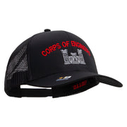 Licensed US Army Corps of Engineers Embroidered Solid Cotton Twill Mesh Prostyle Cap - Black OSFM