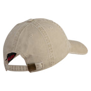 AFMC Air Force Materiel Command Veteran Embroidered Washed Solid Pigment Dyed Cotton Twill Brass Buckle Cap - Khaki OSFM