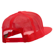 California 1986 5 Panel Mesh Trucker Snapback Cap - Red OSFM