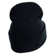 Do What You Love Embroidered 12" Cuffed Knit Long Beanie - Black OSFM