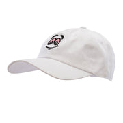 High Smiley Face Embroidered Unstructured Cotton Twill Washed Cap