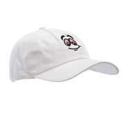 High Smiley Face Embroidered Unstructured Cotton Twill Washed Cap