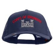 Licensed US Army Corps of Engineers Embroidered Solid Cotton Twill Mesh Prostyle Cap - Navy OSFM