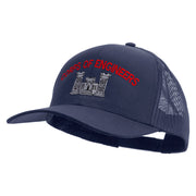 Licensed US Army Corps of Engineers Embroidered Solid Cotton Twill Mesh Prostyle Cap - Navy OSFM